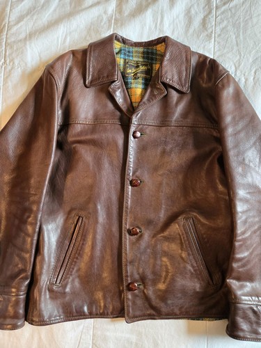 Aero leather teamster jacket - leather,