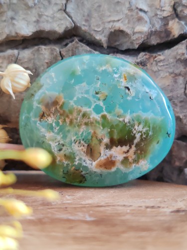 Galet chrysoprase - galet, en