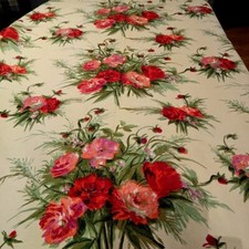 Rideau vintage coton bouquet