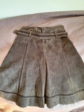 jupe en cuir marron