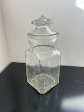 BOCAL A BONBONS ANCIEN VERRE MOULÉ POT CONFISERIES 