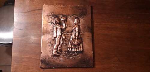 Tableau cuivre repoussé corse - tableau,