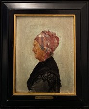 Tableau peinture ancienne Portrait Choppard-Mazeau 1890