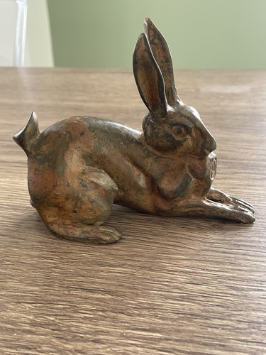 Ancien bronze animalier lapin - bronze,