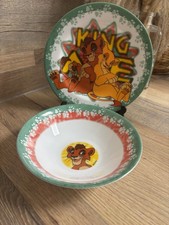Ensemble Assiette Et Bol Le roi Lion Disney Vintage