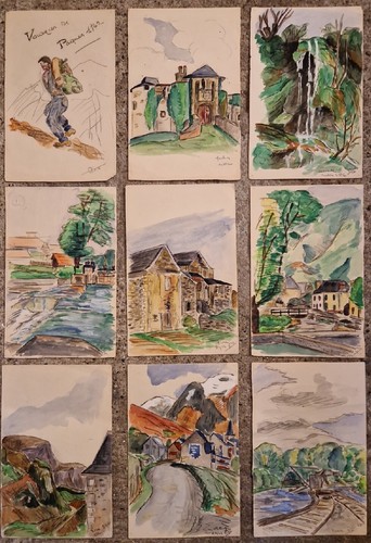 Beau lot carnet voyage dessins - carnet,