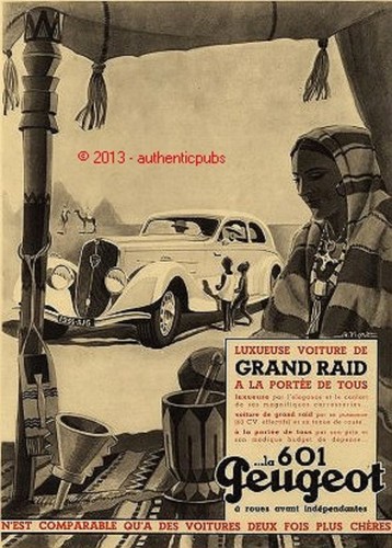 Publicite peugeot 601 voiture - peugeot,