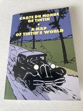 Carte Du Monde De Tintin Et Autocollant 