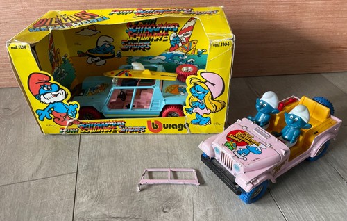 Lot figurines schtroumpf jeep - lot,
