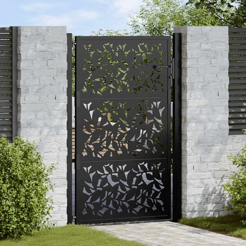 Portail jardin noir - noir, 100x150