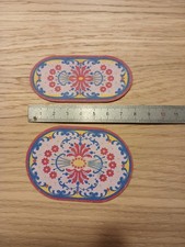 2 Tapis Ovale 8 x 5,5 cm + 3,5