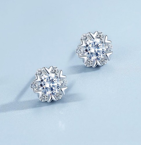 Tiny snowflake silver pave - tiny,