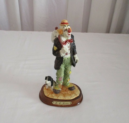 Porcelain hobo clown j - clown, j.
