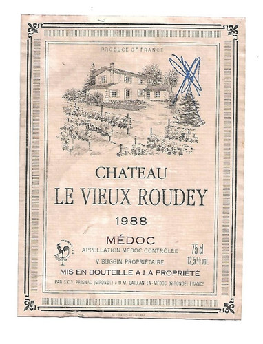 Etiquette vin médoc - vin,