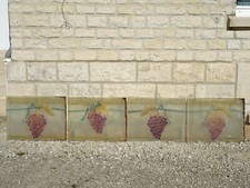 série de 4 VITRAUX ANCIEN