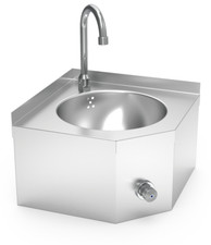 Lave mains inox mural d'angle