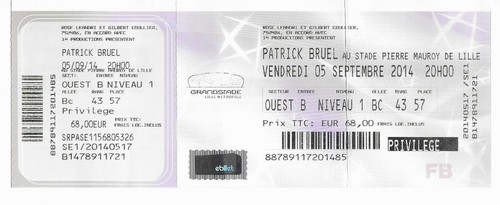 Rare ticket billet de - /,