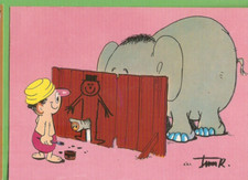 TIM R. "ILLUSTRATEUR "carte postale HUMOUR ed.Borde/Les Affreux( éléphant trompe