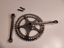 Pédalier Vélo Ancien Durax Simplex Double Plateaux.