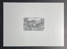 Artiste non identifié "Le petit chemin dans la forêt" Estampe signée, numérotée