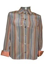 Chemise En Soie Rayée