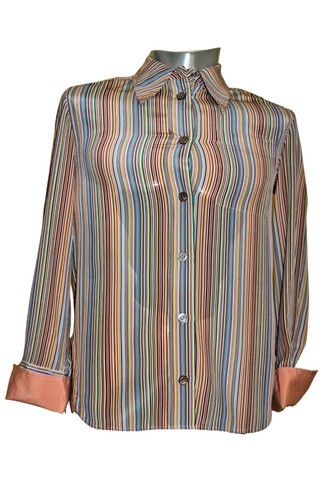 Chemise soie rayée - chemise, en