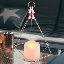 Déco Suspensions Table LED Bougie Luminaire de Salon Treillis Métallique Cuivre