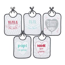babyCalin Set de 5 Bavoirs