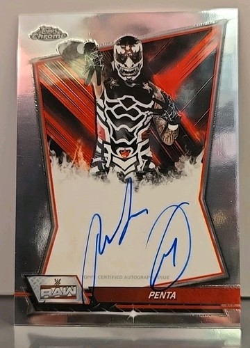 Penta auto wwe - topps, chrome