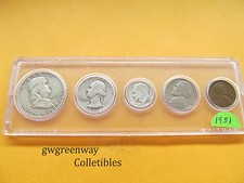 1951 Argent Naissance Année Kit 5 Pièces (Autres Ans aussi )