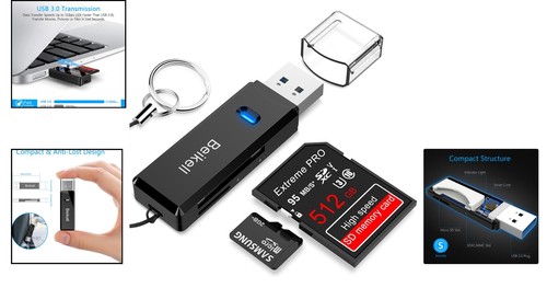 Lecteur mémoire micro - de, sd/micro