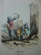 Gravure de Gens de trait au