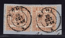 Baden 2 timbres Michel n° 20