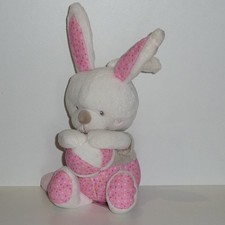 Doudou Lapin Mots d'enfants - Musical - Rose blanc