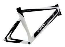 Pro-Lite trentino Roue de Vélo Train Piste Singlespeed Cadre Noir et Blanc 2030g
