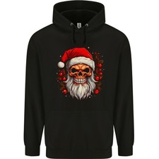 Hoodie Enfant Biker Santa Skull Xmas Bah Humbug