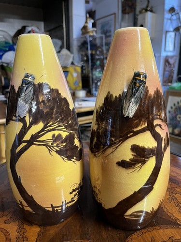 Paire vases sicard - -, cigale