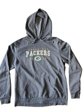 Sweat à capuche Team Apparel vert gris L homme Green Bay packers  très bon état