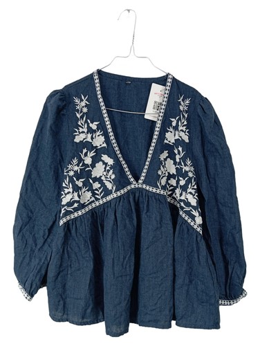 Zara chemisier femme - femme, bleu