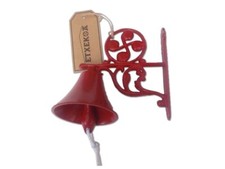 CLOCHE EN FONTE DE PORTE D'ENTREE AVEC CROIX BASQUE