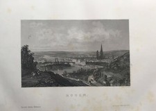 GRAVURE (v. 1860) Rouen