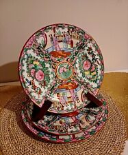Lot de 3 Assiettes Chinoises en Porcelaine - Signée - Floral - 23cm à 26cm