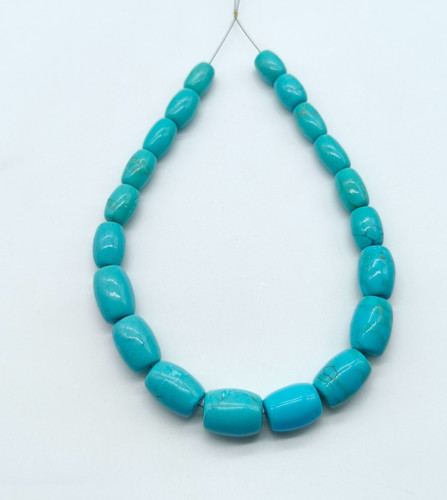 Perles tambour turquoise - perles,
