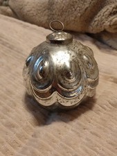  Boule De Pardon/Noël En Verre Mercurisé Ancienne 