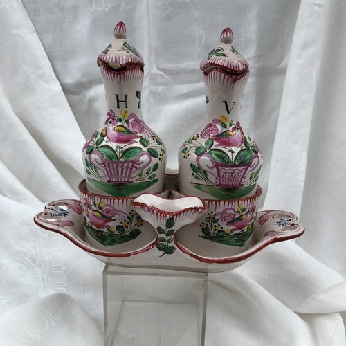 Huilier vinaigrier faience - huilier,