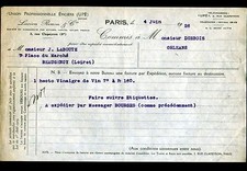 PARIS (VIII°) UNION PROFESSIONNELLE EPICIERE / EPICERIE "Lucien RENOU" en 1926