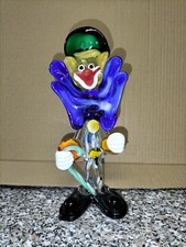 Rare Magnifique Souvenir En Véritable Verre De Murano / Venise Motiven Clown