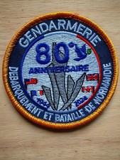 écusson de collection Gendarmerie Bataille de Normandie 80 D Day