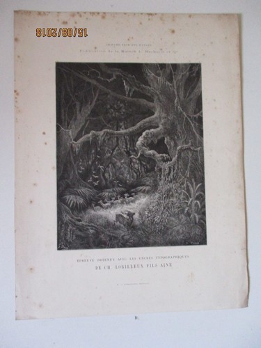Gravure gustave doré atala - gravure, "