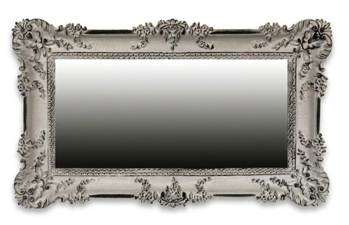 Miroir mural blanc noir - mural,